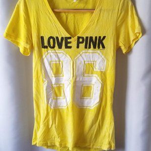 Yellow VS PINK V-Neck Shirt